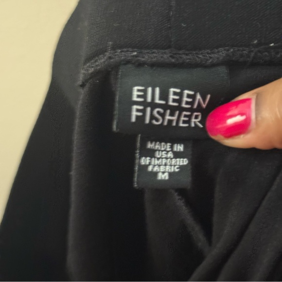 Eileen Fisher Black Elastic Waist Leggings Size Medium - Picture 7 of 7